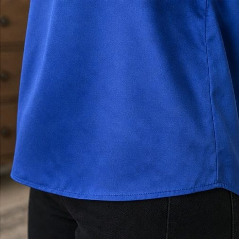 Ivory Tie Neck Blouse - Picture 6 of 6